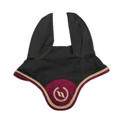 Back On Track - Bonnet pour cheval Night noir/ rouge