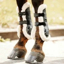 Back On Track - Guêtres ouvertes mouton synthétique Airflow noir x2