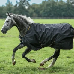 Bucas - Couverture d'extérieur Irish Turnout 100 noir/ gold 100g