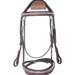 Canter - Bridon muserolle croisée Mylord marron/ argent