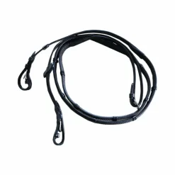 Canter - Rênes de cheval Eventer avec arrêtoirs 16 mm Noir