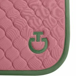 Cavalleria Toscana - Tapis de selle Circular Quilted candy pink/ forest green