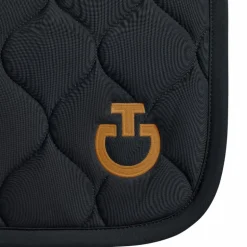 Cavalleria Toscana - Tapis de selle New Circular Quilted Jersey noir/ cuivre