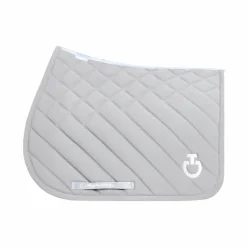 Cavalleria Toscana - Tapis de selle Diamonds and Lines Quilted light grey