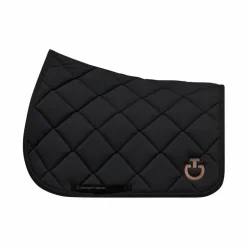 Cavalleria Toscana - Tapis de selle Diamond Quilted Jersey noir/ mocca