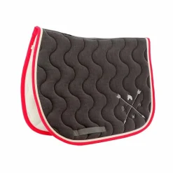 Dance With Him - Tapis de selle Gris chiné/ blanc/ fuchsia