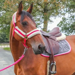 Dance With Him - Tapis de selle Gris chiné/ blanc/ fuchsia
