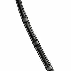 Dyon - 1/2 rênes en cuir souple 8 arrêtoirs intégrés noir