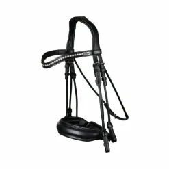 Dyon - Bride muserolle large matt Rond Leather Collection noir