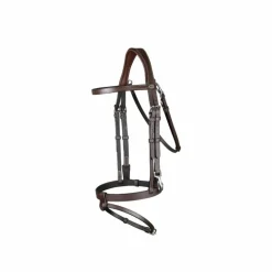 Dyon - Bridon cuir plat avec mousquetons Working by Dyon havane