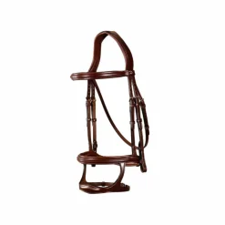 Dyon - Bridon double muserolle New English Collection havane