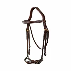 Dyon - Bridon muserolle allemande ajustable D Collection havane