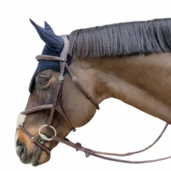 Dyon - Bridon muserolle croisée tressée havane