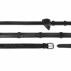 Dyon - Rênes caoutchouc 1/2 avec 7 arrêtoirs Working by Dyon noir