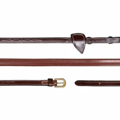 Dyon - Rênes caoutchouc 1/2 D Collection brun