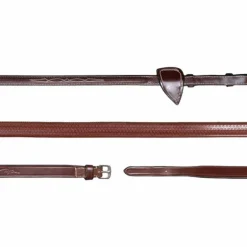 Dyon - Rênes caoutchouc 1/2 US Collection brun