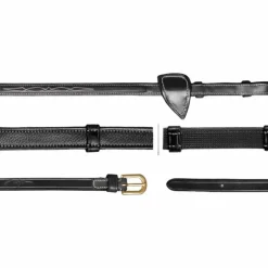 Dyon - Rênes Hunter 5/8 avec 7 arrêtoirs D Collection noir