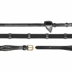 Dyon - Rênes tissu 5/8 avec 9 arrêtoirs D Collection noir