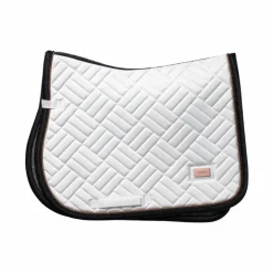 Equestrian Stockholm - Tapis de selle Modern Dark Ocean blanc/ marine