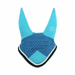 Equithème - Bonnet chasse-mouches Polyfun bleu vif/marine