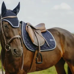 Equithème - Bonnet pour chevaux Mirror Je t'aime marine