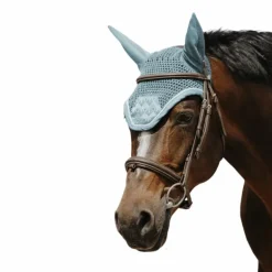Equithème - Bonnet pour chevaux Brocart bleu clair