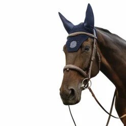 Equithème - Bonnet pour chevaux Compet Je t'aime marine