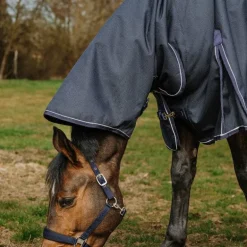 Equithème - Couverture d'extérieur Anatomic Combo 1200D 200g marine