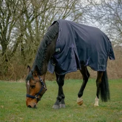Equithème - Couverture d'extérieur Anatomic Aisance 1200D 100g marine