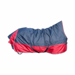 Equithème - Couverture d'extérieur Tyrex 1200D high neck marine/bordeaux 0g