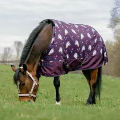 Equithème - Couverture d'extérieur Licorne standard 600D 0g prune