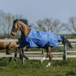 Equithème - Couverture d'extérieur Tyrex Aisance 1200D bleu roi 50g