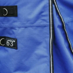 Equithème - Couverture d'extérieur Tyrex Aisance 1200D High Neck bleu roi 150g