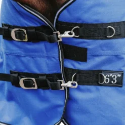 Equithème - Couverture Tyrex Aisance 1200D High neck  bleu roi 50g