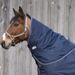 Equithème - Couvre-cou Tyrex 600D marine/gris 0g