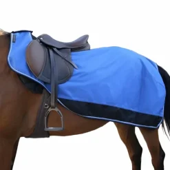 Equithème - Couvre-reins tyrex doublé polaire bleu/noir 1200D 0g