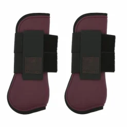 Equithème - Guêtres protège-tendons bordeaux x2