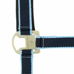 Equithème - Licol + longe Satiné marine/ciel