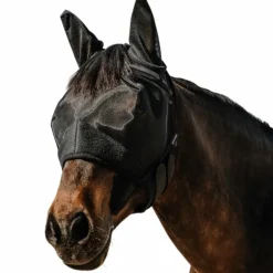 Equithème - Masque anti-mouches Supercut noir