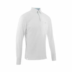 Equithème - Polo de concours manches longues mesh homme Dany blanc