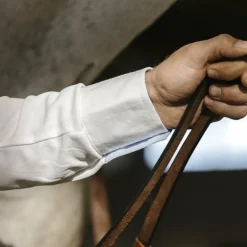 Equithème - Polo de concours manches longues mesh homme Dany blanc