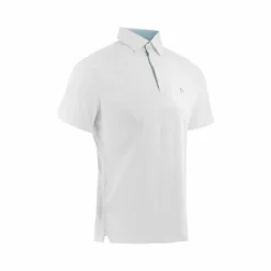 Equithème - Polo de concours manches courtes mesh homme Edy blanc