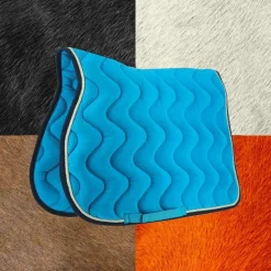 Equithème - Tapis de selle polyfun turquoise