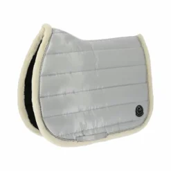 Equithème - Tapis de selle Studio Je t'aime argent