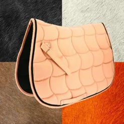 Equithème - Tapis de selle satin rose gold