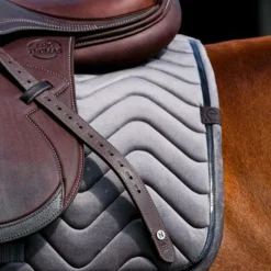 Equithème - Tapis de selle Glossy gris