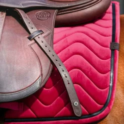 Equithème - Tapis de selle Glossy framboise