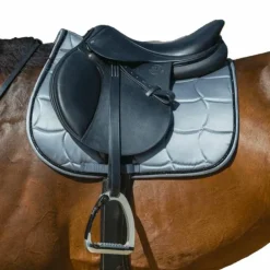 Equithème - Tapis de selle Satin gris