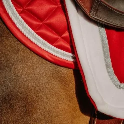 Equithème - Tapis de selle Xmas rouge