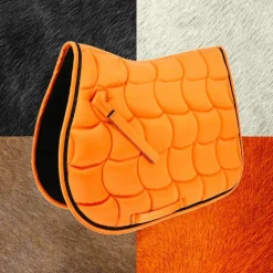 Equithème - Tapis de selle Satin orange